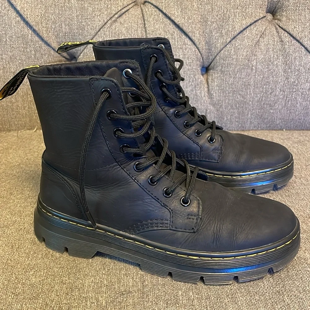 DR. MARTENS COMBS LEATHER CASUAL BOOTS - Picture 8 of 16